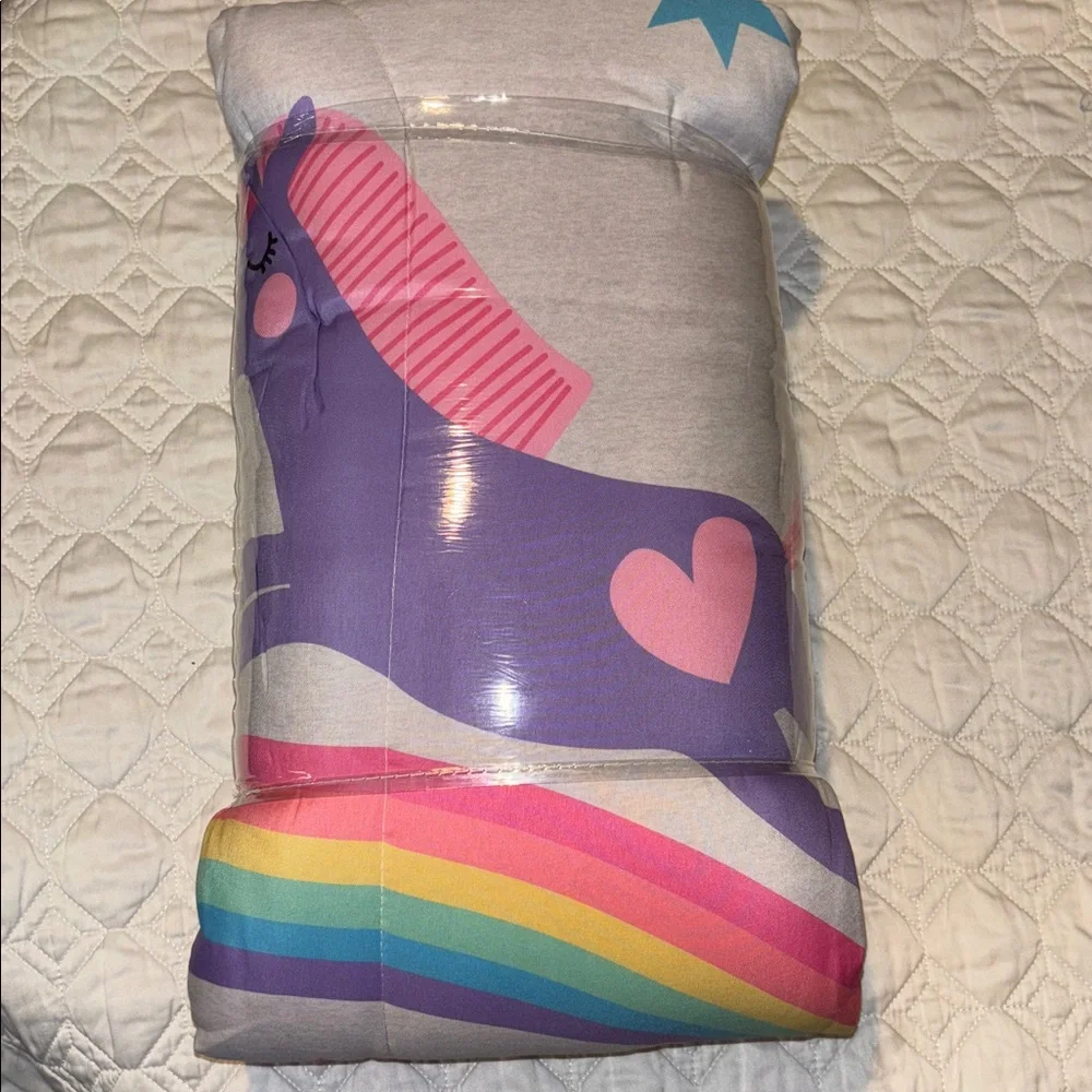 Jay Franco Unicorn Magic Twin Comforter Set - Pink and White NWT